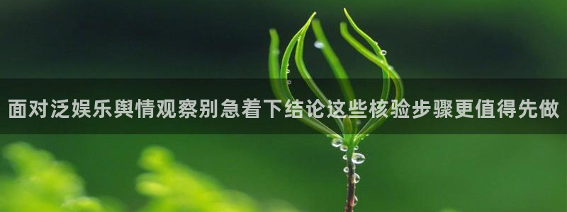 91吃瓜在线：面对泛娱乐舆情观察别急着下结论这些核验步骤更值得先做