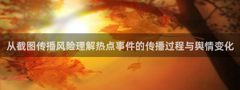 91吃瓜事件信息:从截图传播风险理解热点事件的传播过程与舆情变化